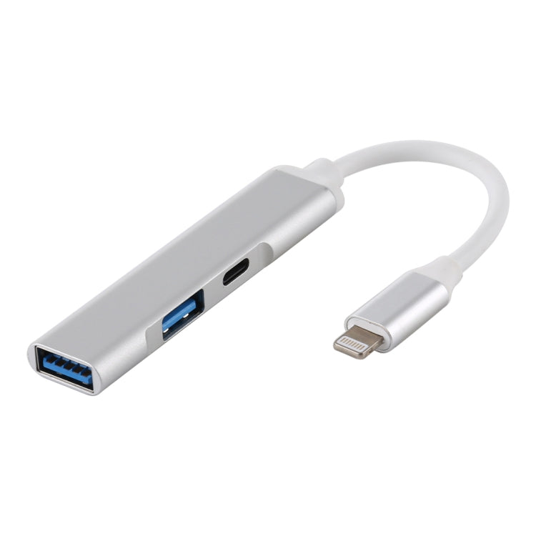 S-206 3イン1 8ピンオスから2 x USB 3.0 + 8ピンメス カメラリーダーアダプター、S-206