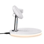 3イン1 25W 多機能マグネティックワイヤレス充電器 携帯電話＆Apple Watch＆AirPods対応、カラフルLEDライト付き