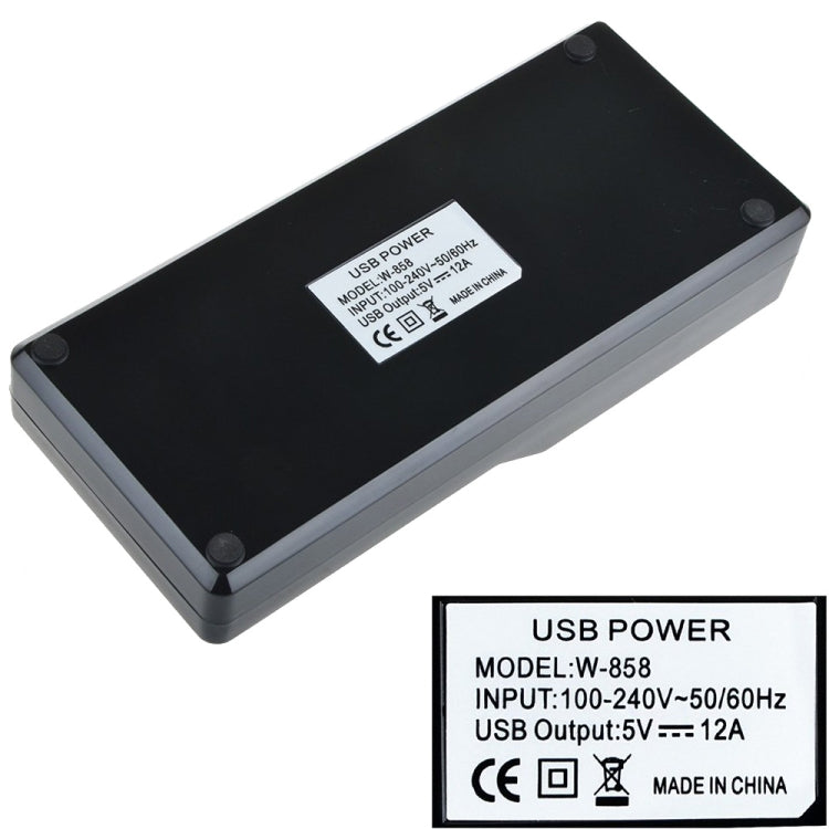 W-858 12A 12ポート USB急速充電ドック デスクトップスマートチャージャー AC100-240V、AUプラグ、AUプラグ
