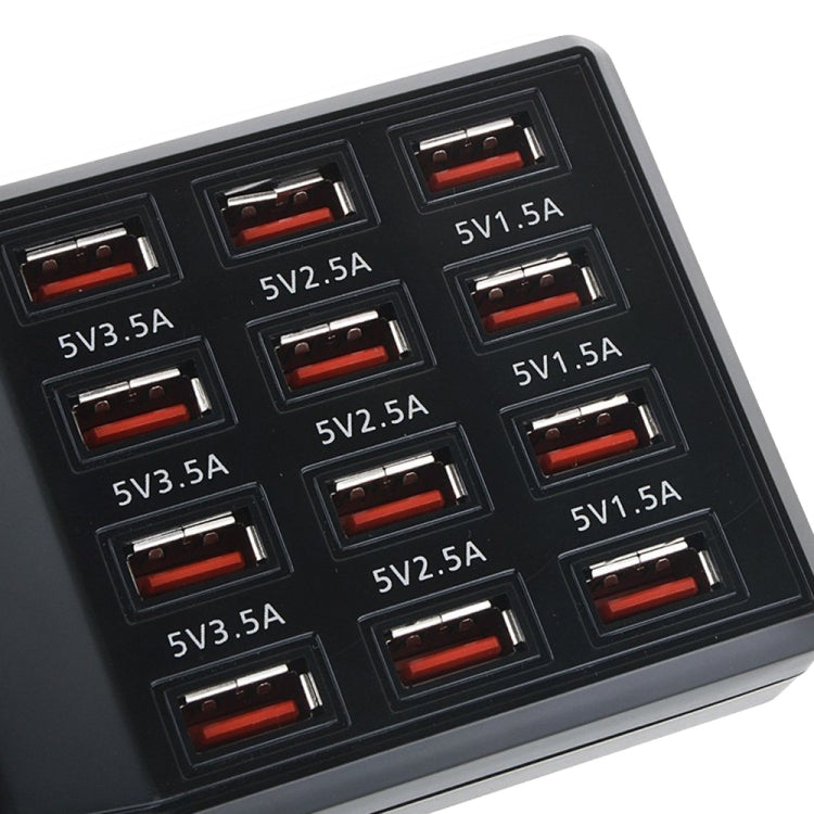 W-858 12A 12ポート USB急速充電ドック デスクトップスマートチャージャー AC100-240V、AUプラグ、AUプラグ