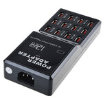 W-858 12A 12ポート USB急速充電ドック デスクトップスマートチャージャー AC100-240V、USプラグ、USプラグ