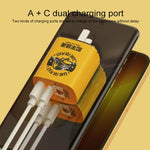 ROCK T42 PD 20W USB + TypeC / USB-C デュアルポート急速充電トラベルチャージャー、CNプラグ、充電器