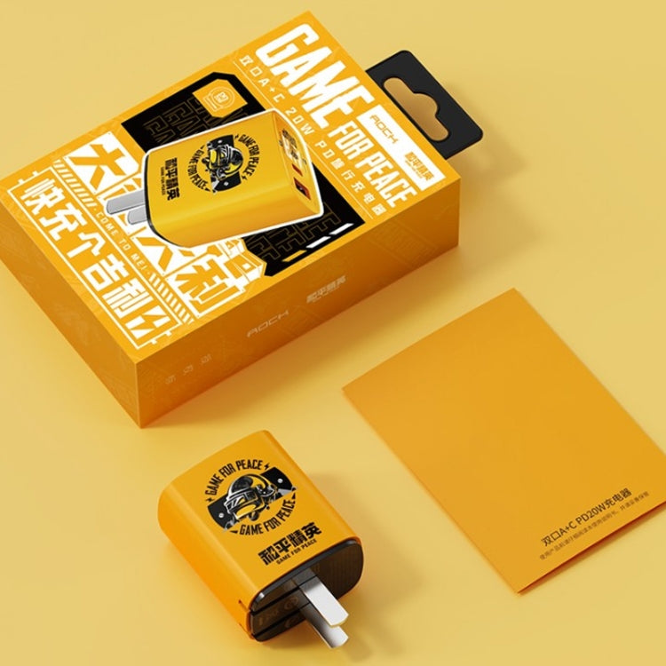 ROCK T42 PD 20W USB + TypeC / USB-C デュアルポート急速充電トラベルチャージャー、CNプラグ、充電器