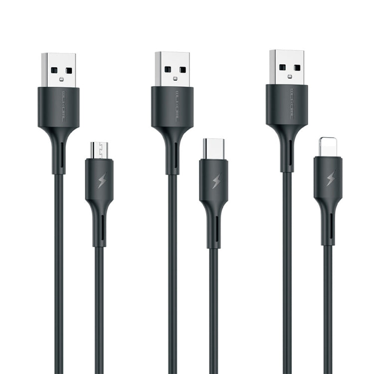 WK WDC-136 USB to 8ピン 3A急速充電データケーブル、USB to 8ピン（ブラック）、USB to 8ピン（ホワイト）