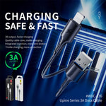 WK WDC-136 USB to 8ピン 3A急速充電データケーブル、USB to 8ピン（ブラック）、USB to 8ピン（ホワイト）