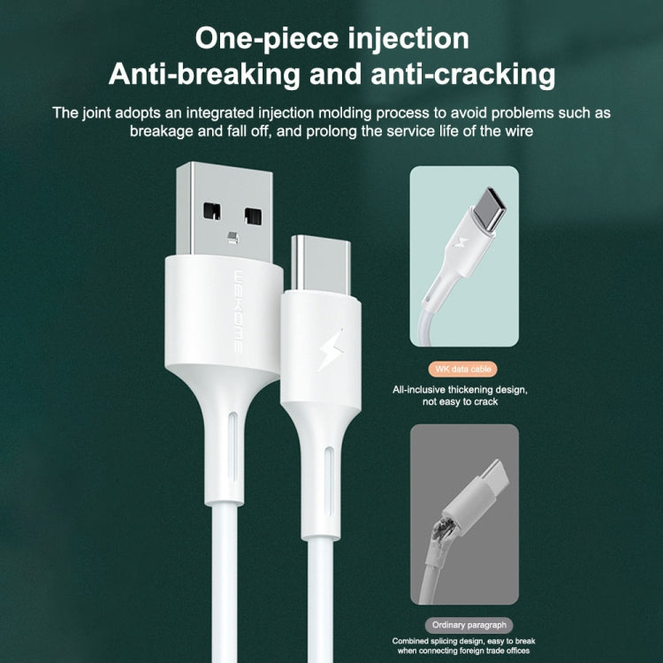 WK WDC-136 USB to 8ピン 3A急速充電データケーブル、USB to 8ピン（ブラック）、USB to 8ピン（ホワイト）
