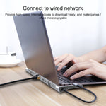 11in1 RJ45 + 87W PD + SD/TF + USBx3 + HDMI + VGA + 3.5mm AUX to Type-C ハブアダプター、11in1