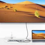 11in1 RJ45 + 87W PD + SD/TF + USBx3 + HDMI + VGA + 3.5mm AUX to Type-C ハブアダプター、11in1