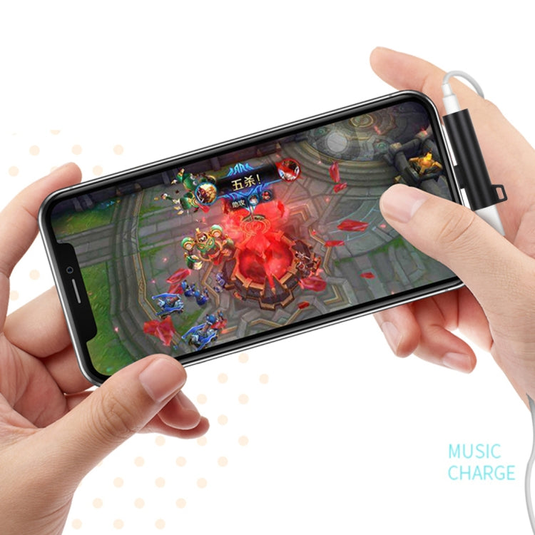 2-in-1 ボールヘッド形状 8ピン＋3.5mmから8ピンオス 充電オーディオアダプター