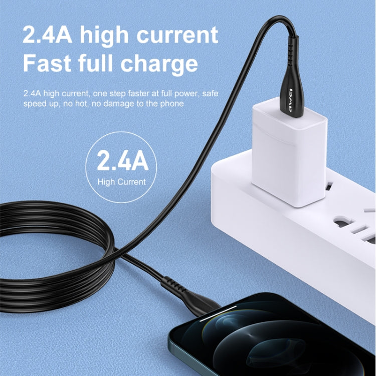 awei CL-115L 1m 2.4A USB to 8ピン充電ケーブル