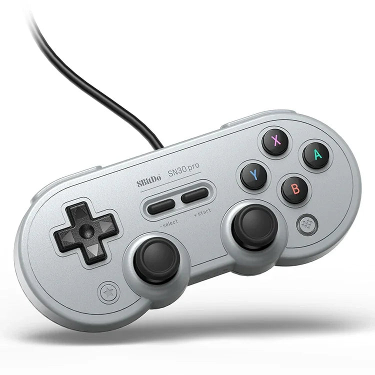 8Bitdo SN30 PRO USB 有線ゲームパッド ジョイスティック Switch / Steam / PC 用、SN30 PRO 有線(グレー)