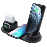 HQ-UD15-アップグレード版 6イン1 ワイヤレス充電器 iPhone、Apple Watch、AirPodsおよびその他のAndroidスマホ対応