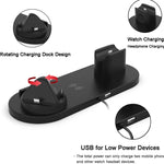 HQ-UD15-アップグレード版 6イン1 ワイヤレス充電器 iPhone、Apple Watch、AirPodsおよびその他のAndroidスマホ対応