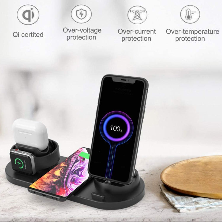 HQ-UD15-アップグレード版 6イン1 ワイヤレス充電器 iPhone、Apple Watch、AirPodsおよびその他のAndroidスマホ対応