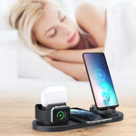 HQ-UD15-アップグレード版 6イン1 ワイヤレス充電器 iPhone、Apple Watch、AirPodsおよびその他のAndroidスマホ対応