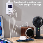 A8T 60W 8ポート USB + QC3.0 + PD Type-C スマート充電ステーション デジタルディスプレイ付き AC100-240V、EUプラグ、A8T EUプラグ