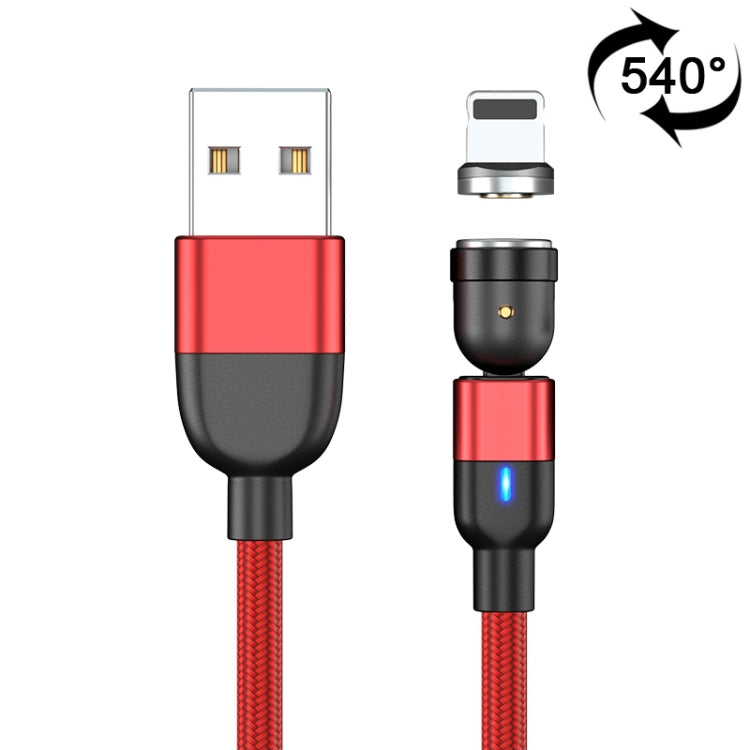 2m 3A出力 USB to 8ピン 540度回転マグネットデータ同期充電ケーブル、2m 8ピン
