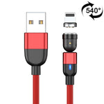 2m 3A出力 USB to 8ピン 540度回転マグネットデータ同期充電ケーブル、2m 8ピン
