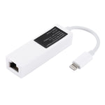 NK107A1 8ピン to RJ45 イーサネット LAN ネットワークアダプターケーブル iPhone / iPad シリーズ用、全長16cm