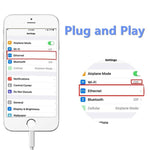 NK107A1 8ピン to RJ45 イーサネット LAN ネットワークアダプターケーブル iPhone / iPad シリーズ用、全長16cm