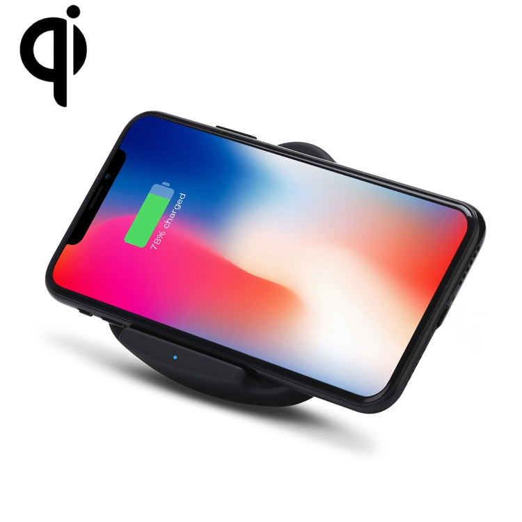 QK11 10W ABS + PC 急速充電 Qi ワイヤレス充電パッド、QK11 ブルー、QK11 ブラック、QK11 ゴールド