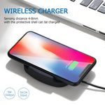 QK11 10W ABS + PC 急速充電 Qi ワイヤレス充電パッド、QK11 ブルー、QK11 ブラック、QK11 ゴールド