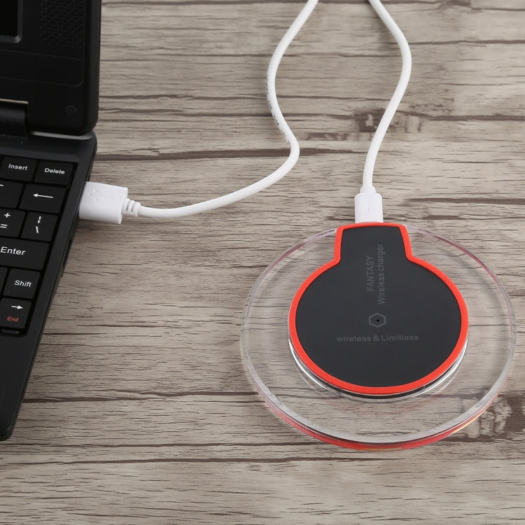 FANTASY 5V 1A出力 Qi規格 超薄型ワイヤレス充電器 充電インジケーター付き、QI規格対応スマートフォン対応、FANTASY 5V 1A、FANTASY ホワイト