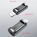 ROCK 2.1A ポータブルUSB-C/Type-C から 8ピンオーディオコンバーターイヤホンアダプター
