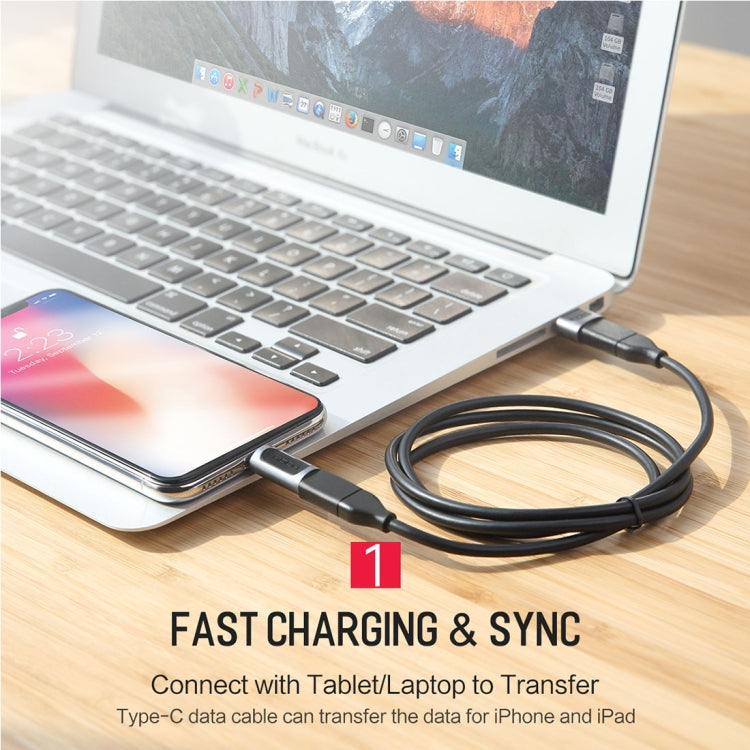 ROCK 2.1A ポータブルUSB-C/Type-C から 8ピンオーディオコンバーターイヤホンアダプター