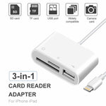 NK-1081 8ピン to SD + TF + USBポート カメラリーダーアダプター