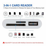NK-1081 8ピン to SD + TF + USBポート カメラリーダーアダプター