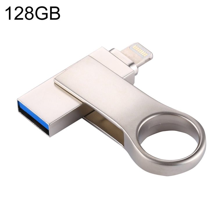 RQW-10D 2イン1 USB 2.0 & 8ピン 128GB フラッシュドライブ, RQW-10D
