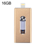 RQW-02 3イン1 USB 2.0 & 8ピン & Micro USB 16GB フラッシュドライブ、RQW-02 シルバー、RQW-02 ブラック、RQW-02 ゴールド、RQW-02 ブルー、RQW-02 レッド
