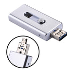 RQW-02 3イン1 USB 2.0 & 8ピン & Micro USB 16GB フラッシュドライブ、RQW-02 シルバー、RQW-02 ブラック、RQW-02 ゴールド、RQW-02 ブルー、RQW-02 レッド
