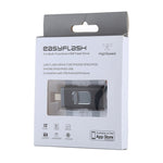 easyflash RQW-01B 3-in-1 USB 2.0 & 8ピン & Micro USB 32GB フラッシュドライブ, RQW-01B ブラック