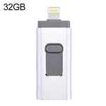 easyflash RQW-01B 3イン1 USB 2.0 & 8ピン & マイクロUSB 32GB フラッシュドライブ、RQW-01B シルバー