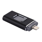 easyflash RQW-01B 3-in-1 USB 2.0 & 8ピン & Micro USB 16GB フラッシュドライブ, RQW-01B ブラック, RQW-01B ゴールド, RQW-01B ローズゴールド, RQW-01B シルバー