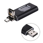 easyflash RQW-01B 3-in-1 USB 2.0 & 8ピン & Micro USB 16GB フラッシュドライブ, RQW-01B ブラック, RQW-01B ゴールド, RQW-01B ローズゴールド, RQW-01B シルバー
