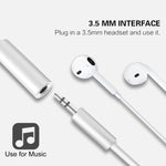 8ピンオスから3.5mmメスオーディオアダプターケーブル、Bluetooth接続用、長さ：約7.5cm、Bluetooth対応