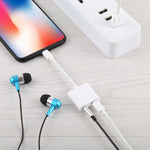 8ピンメス＋3.5mmオーディオメスから8ピンオス充電＆リスニング変換アダプター