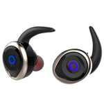 AWEI T1 スポーツヘッドセット IPX4防水 ワイヤレスBluetooth V4.2 ステレオイヤホン TWS対応、T1