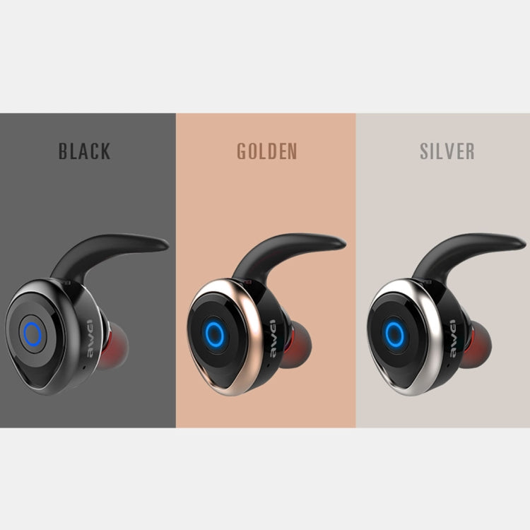 AWEI T1 スポーツヘッドセット IPX4防水 ワイヤレスBluetooth V4.2 ステレオイヤホン TWS対応、T1