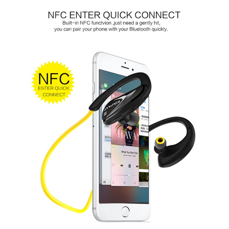AWEI A880BL 防水スポーツBluetooth CSR4.1イヤホン NFC機能付きワイヤレスステレオヘッドセット、A880BL