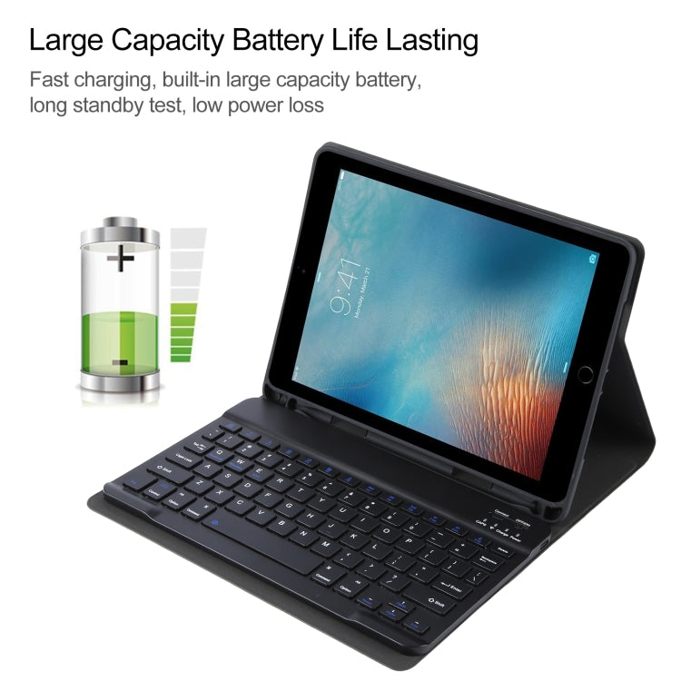 iPad Pro 9.7 / 9.7インチ 2017 / 9.7 2018 / Air / Air 2 IP071 分離可能ABSスマートBluetoothキーボード＋ライチテクスチャー横開き革製タブレットケース、iPad Pro 9.7 / 9.7インチ 2017 / 9.7 2018 / Air / Air 2用、iPad Pro 9.7インチ用