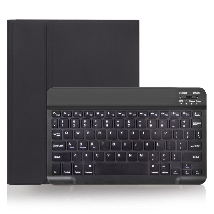 X-11B スキンプレーンテクスチャー着脱式Bluetoothキーボードタブレットケース iPad Pro 11インチ 2020 / 2018用、ペンスロット付き、ブラックキーボード