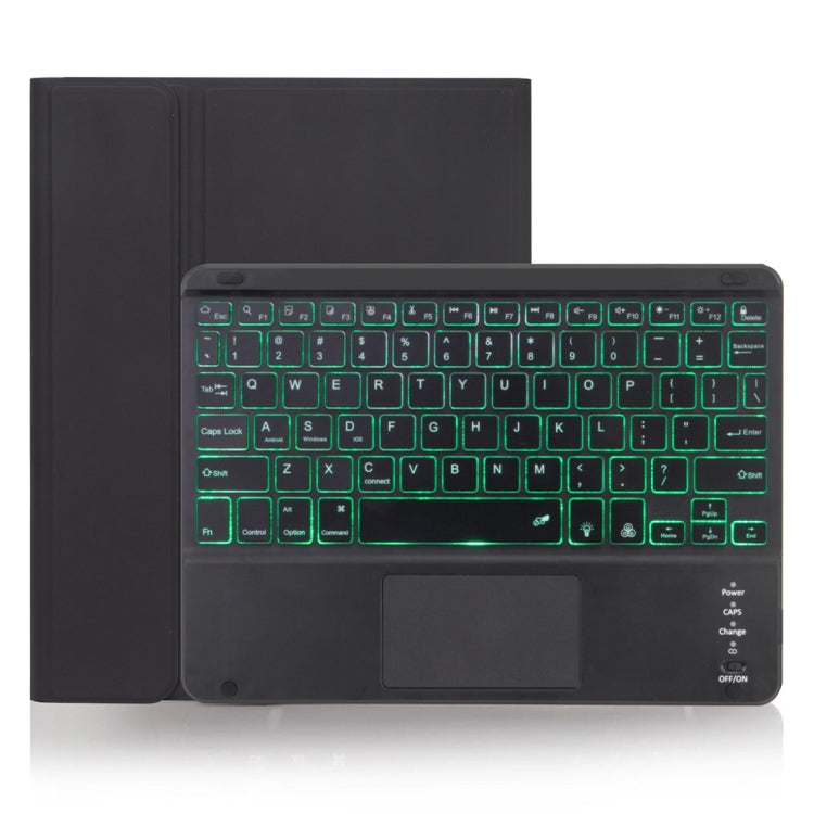 X-11BCS スキンプレーンテクスチャ 着脱式 Bluetooth キーボード タブレットケース iPad Pro 11インチ 2020 / 2018用、タッチパッド＆ペンスロット＆バックライト付き