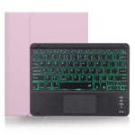 X-11BCS スキンプレーンテクスチャ 着脱式 Bluetooth キーボード タブレットケース iPad Pro 11インチ 2020 / 2018用、タッチパッド＆ペンスロット＆バックライト付き
