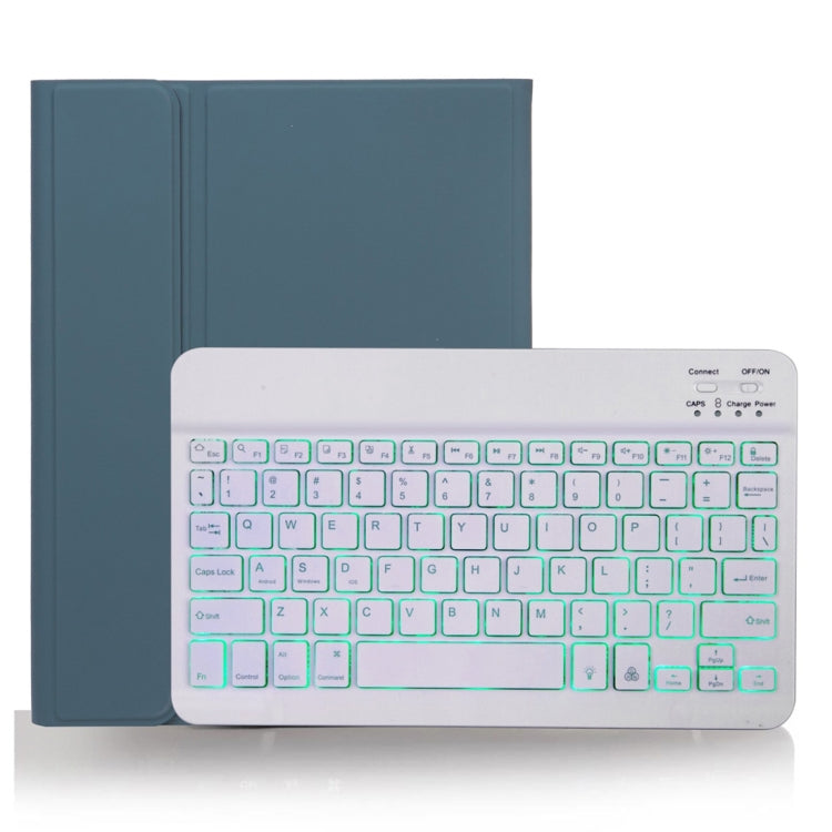 X-11BS スキンプレーンテクスチャー着脱式Bluetoothキーボードタブレットケース iPad Pro 11インチ 2020 / 2018対応、ペンスロット＆バックライト付き、ホワイトキーボード