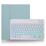 X-11BS スキンプレーンテクスチャー着脱式Bluetoothキーボードタブレットケース iPad Pro 11インチ 2020 / 2018対応、ペンスロット＆バックライト付き、ホワイトキーボード