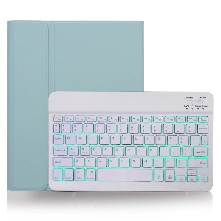 X-11BS スキンプレーンテクスチャー着脱式Bluetoothキーボードタブレットケース iPad Pro 11インチ 2020 / 2018対応、ペンスロット＆バックライト付き、ホワイトキーボード